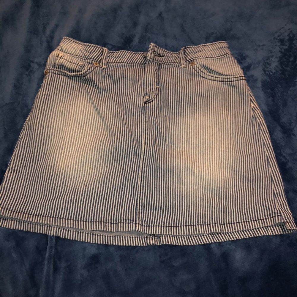 Kids striped gymboree denim skirt